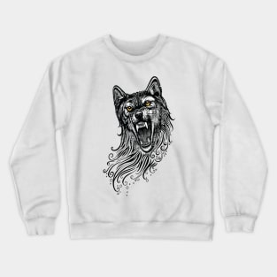 Wolf hand drawing decoration Crewneck Sweatshirt